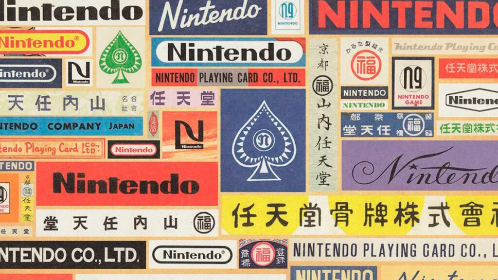 a collage of nintendos logos throughout time