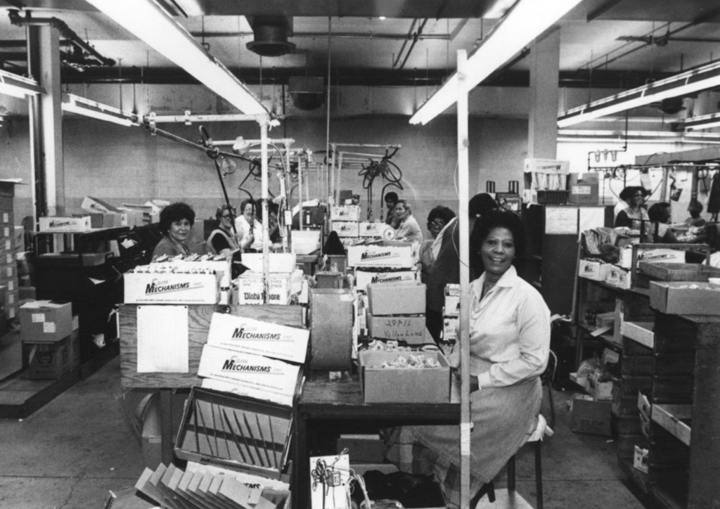 Women working at Williams for gaming manufacturing