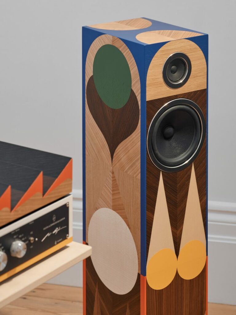 Kobayashi wooden and coloured speaker