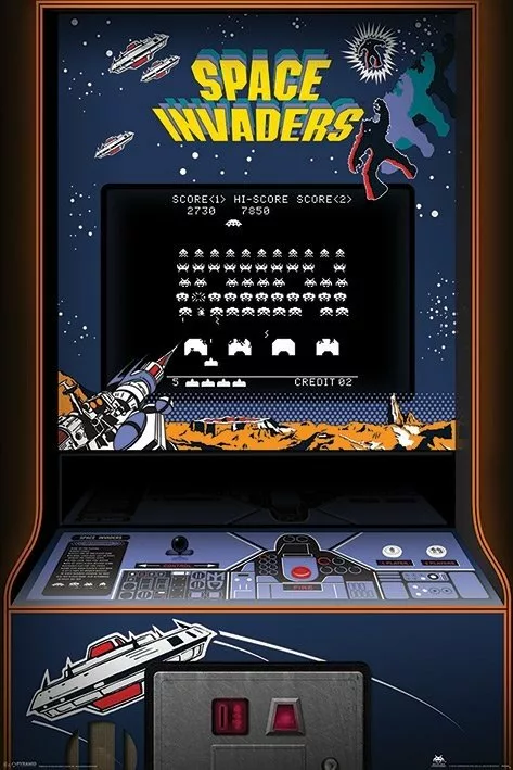 space invaders original arcade poster