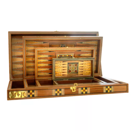 Lemon Tree Backgammon & Chess Board Set of 4