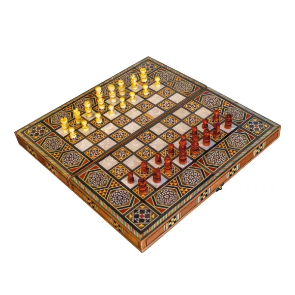 Lemon Tree Backgammon & Chess Medium Set