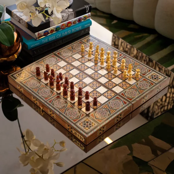 Backgammon & chess dual board set - large size