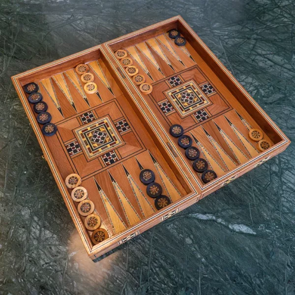 Backgammon & chess dual board set - large size