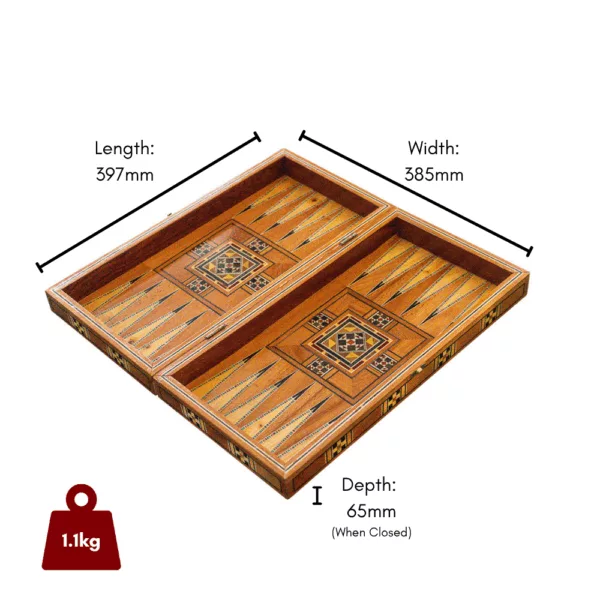 Lemon Tree Backgammon & Chess Medium Set