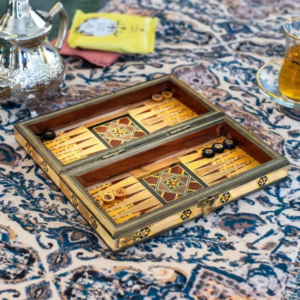 Backgammon & chess dual board set - travel size