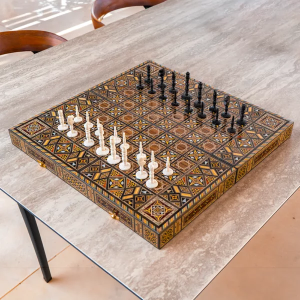 Chess & Backgammon Set - Mosaic - Image 2